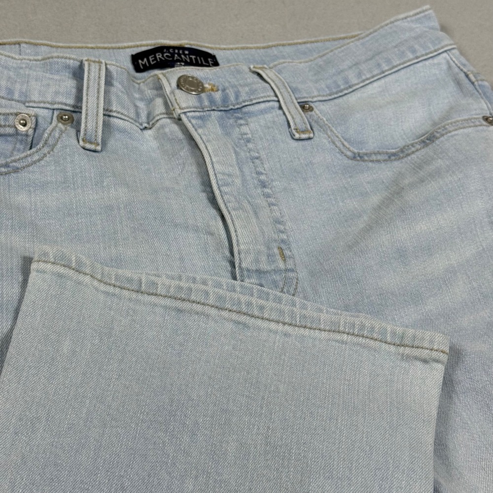 J.Crew Mercantile Womens Light Wash Flare Denim Jeans Light Blue Size 29